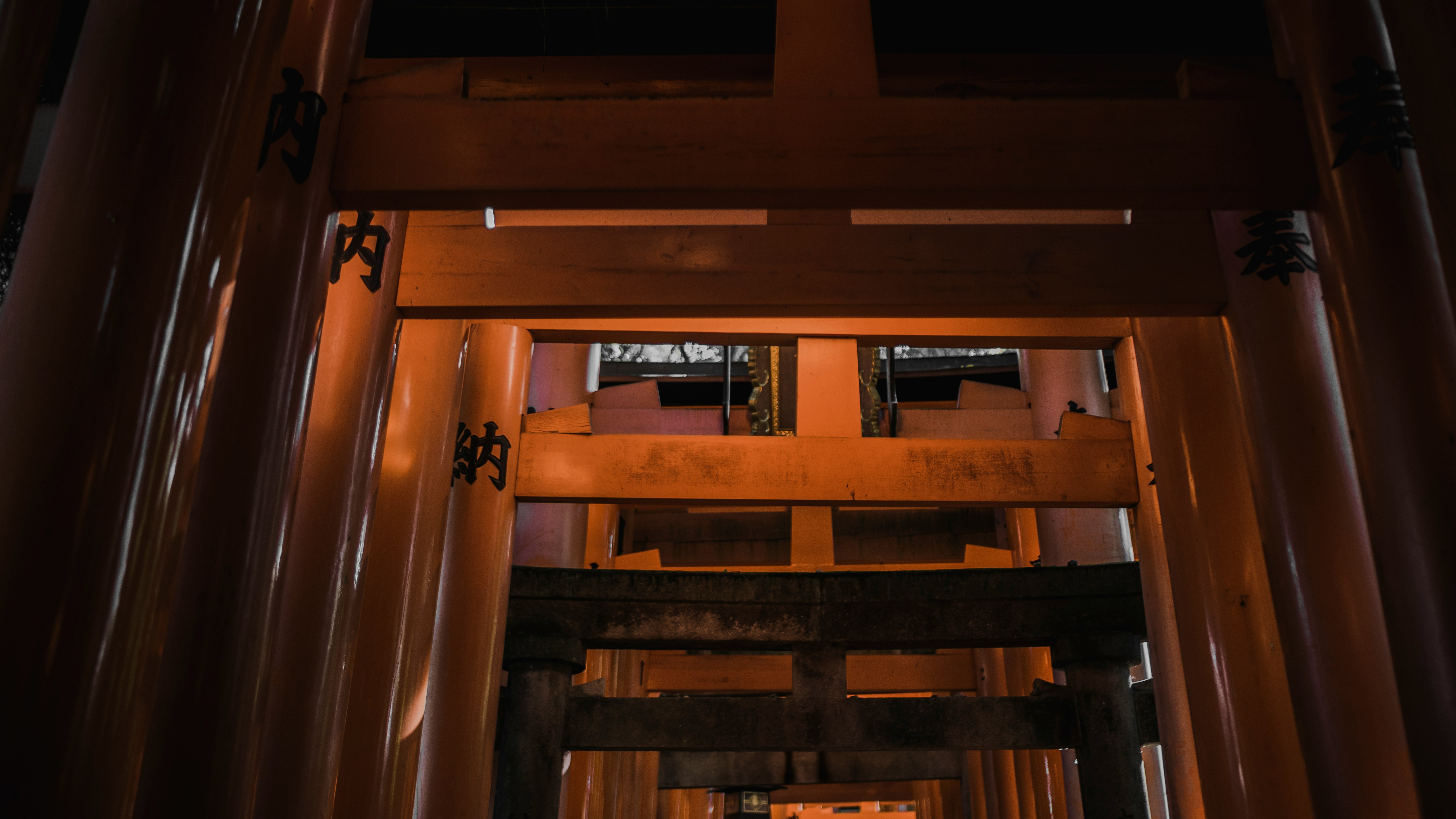 brown wooden ceiling view